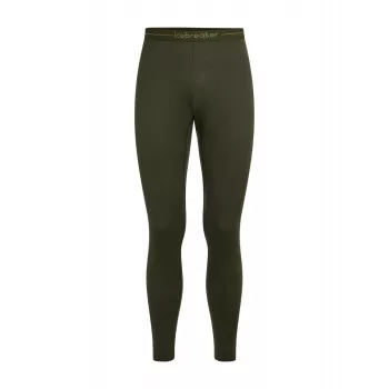 Icebreaker vyriškos 200 Oasis apatinio sluoksnio kelnės – 100% merino vilna, Dark Loden, dydis L