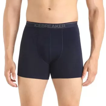 ICEBREAKER Vyriškos Anatomica Boxer Briefs Midnight Navy - Merino vilnos mišinys, atsparus kvapams, reguliuojantis temperatūrą