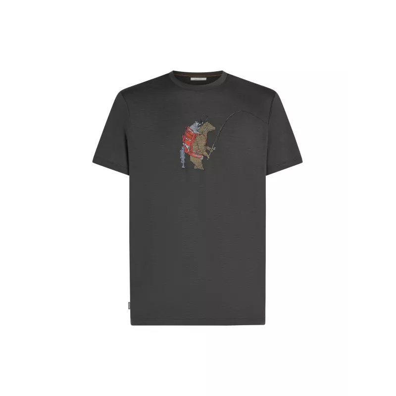 Icebreaker Merino 150 Tech Lite SS Tee Bear Catch - Obsidian - Dydis XL