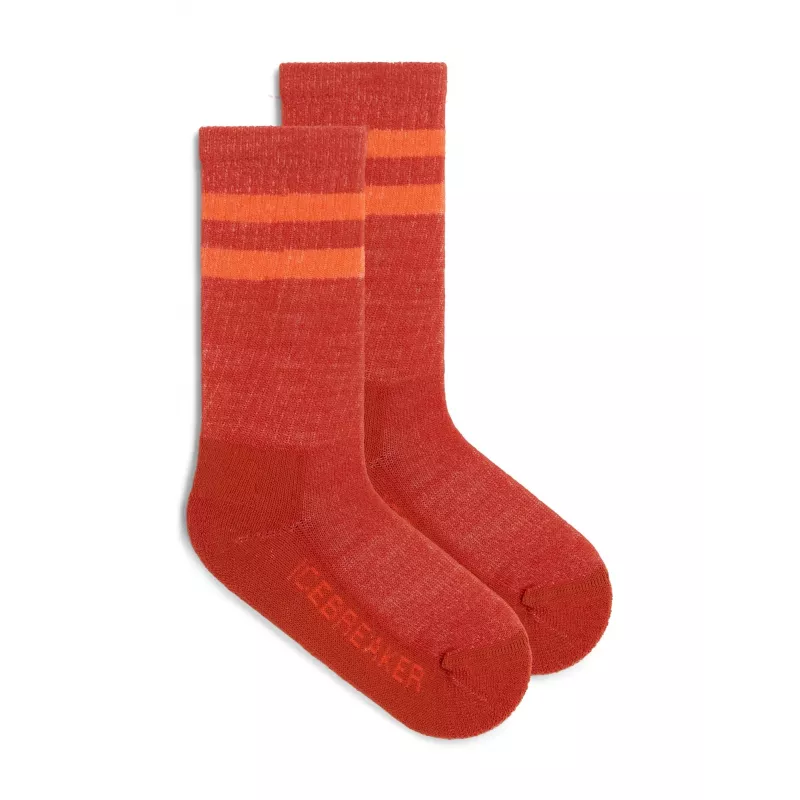 Icebreaker Merino Hike Light Crew Socks Children Agate/Fervid