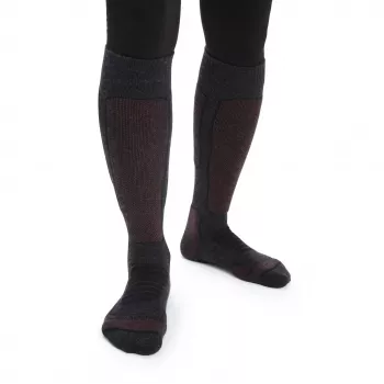 Icebreaker Merino Ski+ Medium OTC Socks Jet Heather/Espresso
