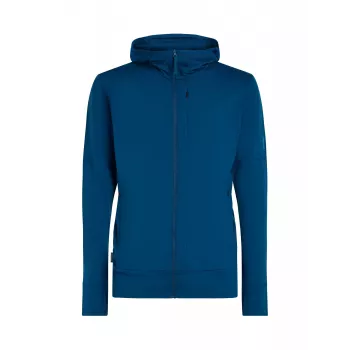 Icebreaker Quantum IV LS Zip Hoodie Vyriška Atlantido spalvos
