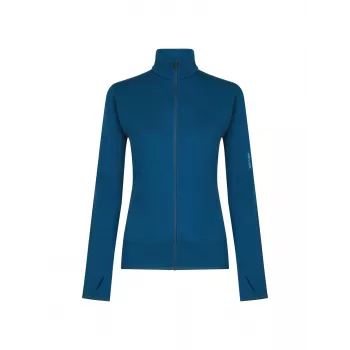 Icebreaker Real Fleece Descend LS Zip Women's Atlantis