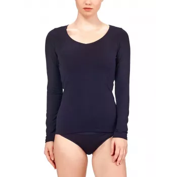 Icebreaker Siren L/S Sweetheart Long Sleeve Top - Juoda, XS