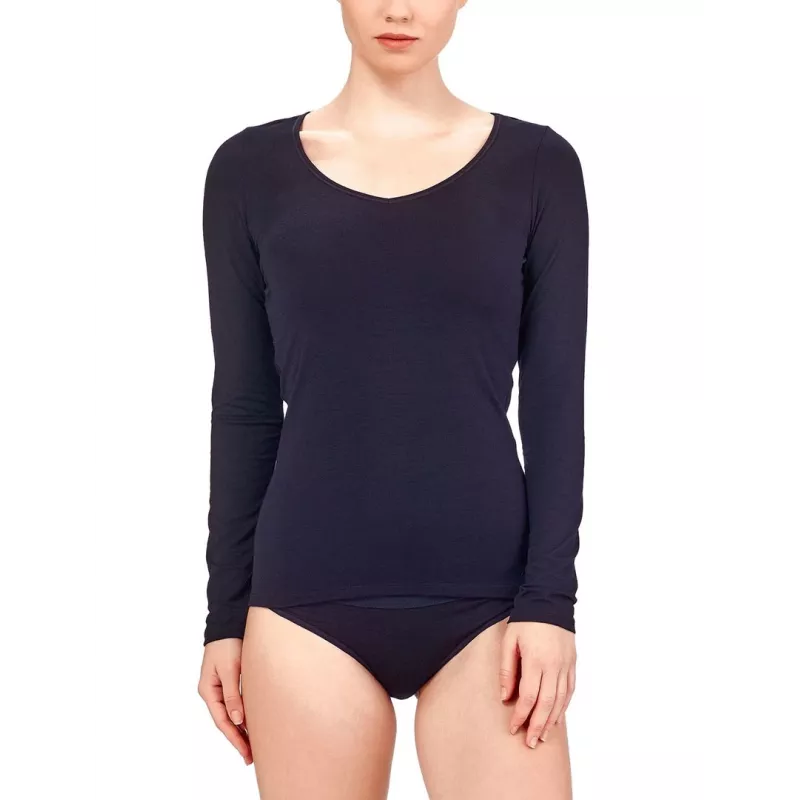 Icebreaker Siren L/S Sweetheart Long Sleeve Top - Juoda, XS
