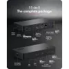ICY BOX Heart Dock 2255 11-in-1 prijungimo stotelė, DisplayLink DL-6950, 2x HDMI/DP 4K@60Hz, 96W Power Delivery, Gigabit LAN, USB-C/A 10Gbps