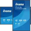 IIYAMA LH4366UHSB-B1AG 43 colių 4K UHD skaitmeninių ženklų ekranas, VA panelė, 500 cd/m², 24/7 veikimas, Android 9.0, Wi-Fi, 2x 10W garsiakalbiai