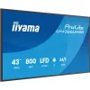 IIYAMA LH4366UHSB-B1AG 43 colių 4K UHD skaitmeninių ženklų ekranas, VA panelė, 500 cd/m², 24/7 veikimas, Android 9.0, Wi-Fi, 2x 10W garsiakalbiai