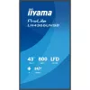 IIYAMA LH4366UHSB-B1AG 43 colių 4K UHD skaitmeninių ženklų ekranas, VA panelė, 500 cd/m², 24/7 veikimas, Android 9.0, Wi-Fi, 2x 10W garsiakalbiai