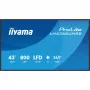 IIYAMA LH4366UHSB-B1AG 43 colių 4K UHD skaitmeninių ženklų ekranas, VA panelė, 500 cd/m², 24/7 veikimas, Android 9.0, Wi-Fi, 2x 10W garsiakalbiai