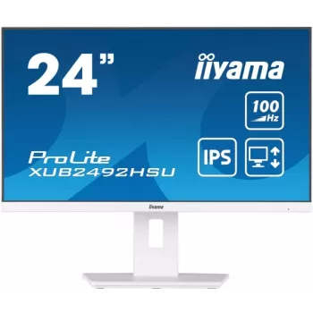 iiyama ProLite XUB2492HSU-W6 24 inch IPS Full HD 100Hz monitorius su USB šakotuvu, 0.4ms, baltas