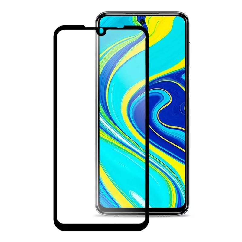 iLike 2.5D Black Frame Full Glue Tempered Glass Screen Protector, skirtas Xiaomi Redmi Note 9 Pro / Redmi Note 9S