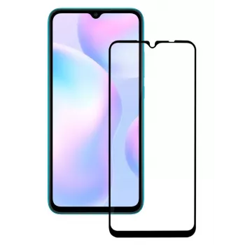 iLike 2.5D Full Glue Tempered Glass Screen Protector, skirtas Xiaomi Redmi 9 (juodas rėmelis)