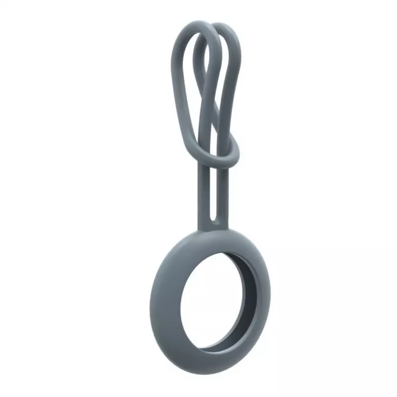 iLike AirTag Silicone Keychain Loop Case Grey Blue