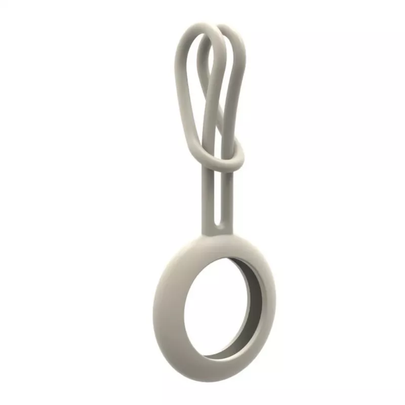 iLike AirTag Silicone Keychain Loop Case White