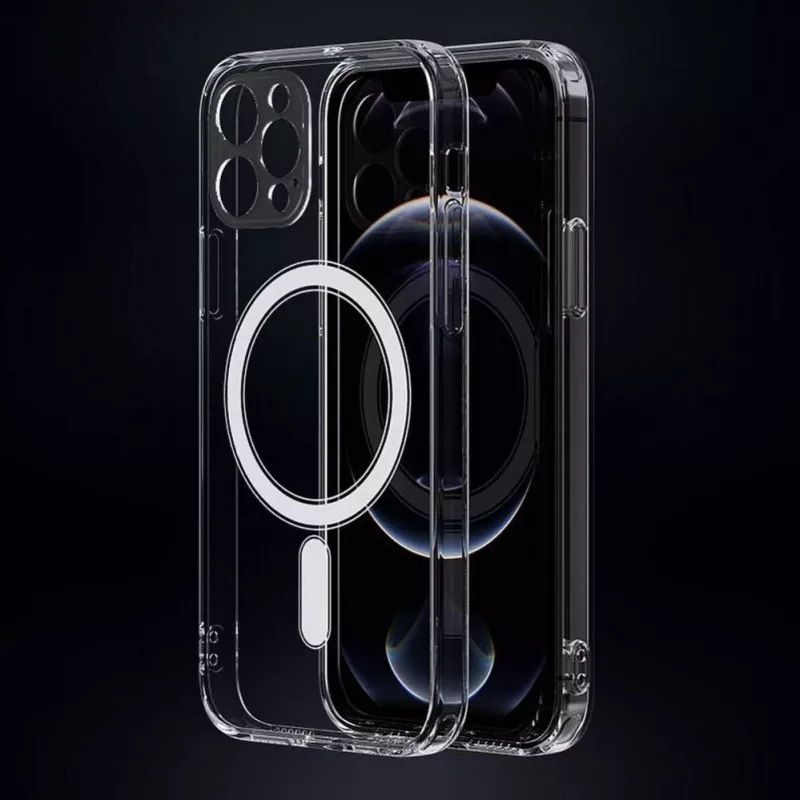 iLike Apple Case for iPhone 16 Pro Clear Mag Cover (STR) Compatible with MagSafe Transparent