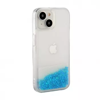 iLike Apple iPhone 13 Silikoninis Dėklas Water Glitter Blue