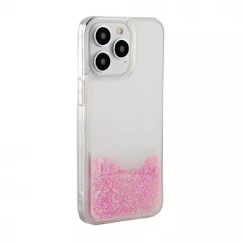 iLike Apple iPhone 15 Pro Max Silikoninis Dėklas Water Glitter Rožinis