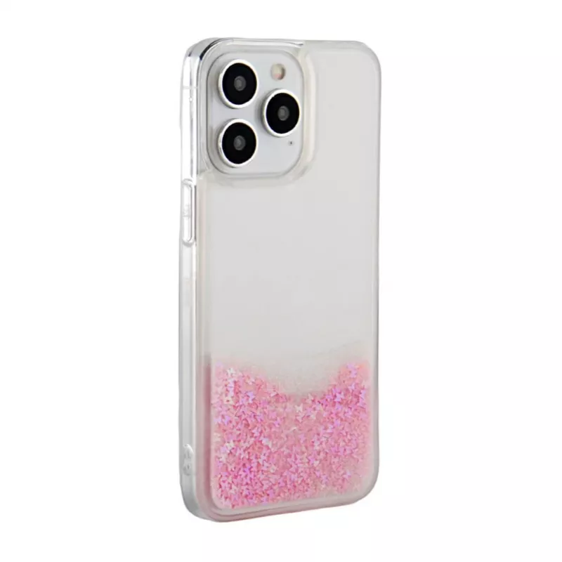 iLike Apple iPhone 15 Pro Max Silikoninis Dėklas Water Glitter Rožinis