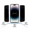 iLike Apple iPhone 17 Pro grūdinto stiklo privatumo ekrano apsauga juoda