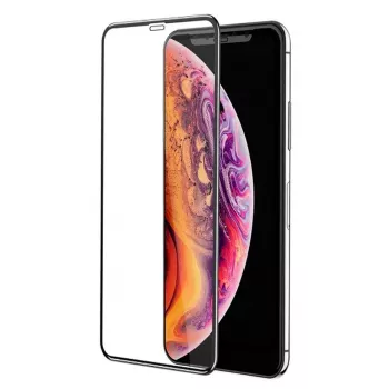 iLike Apple iPhone X/Xs 3D lenkto krašto grūdinto stiklo ekrano apsauga juoda