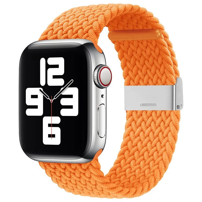 iLike Apple Watch 42/44/45mm Braided Fabric Strap Orange