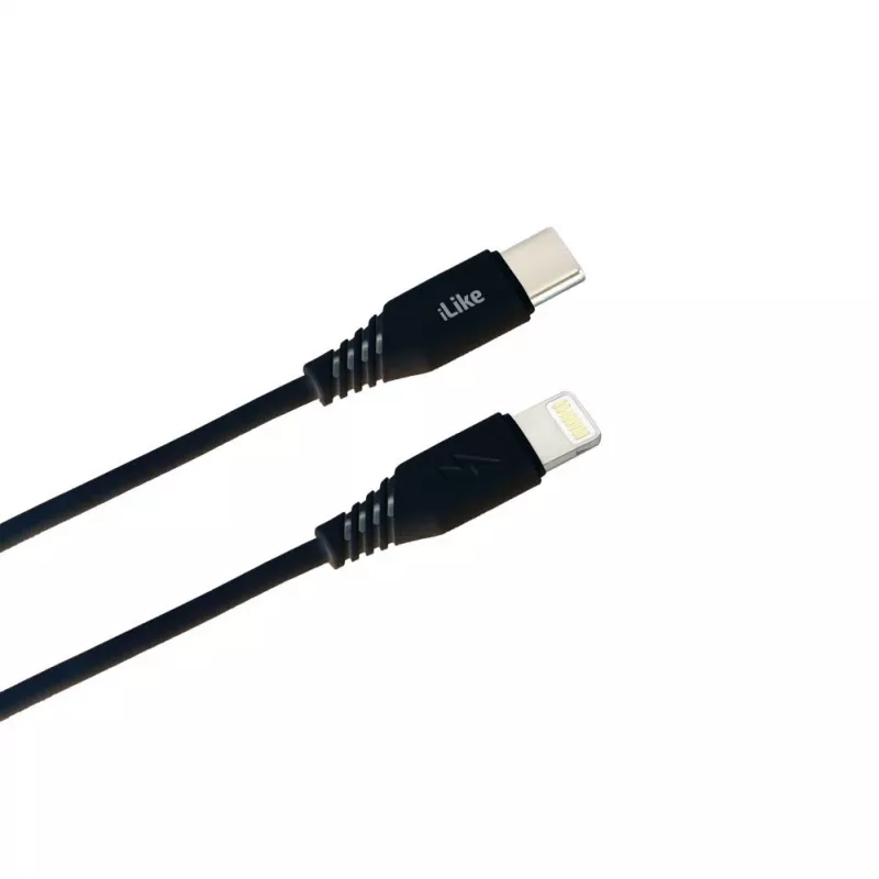 iLike įkrovimo laidas Type-C į Lightning CTL01 juodas