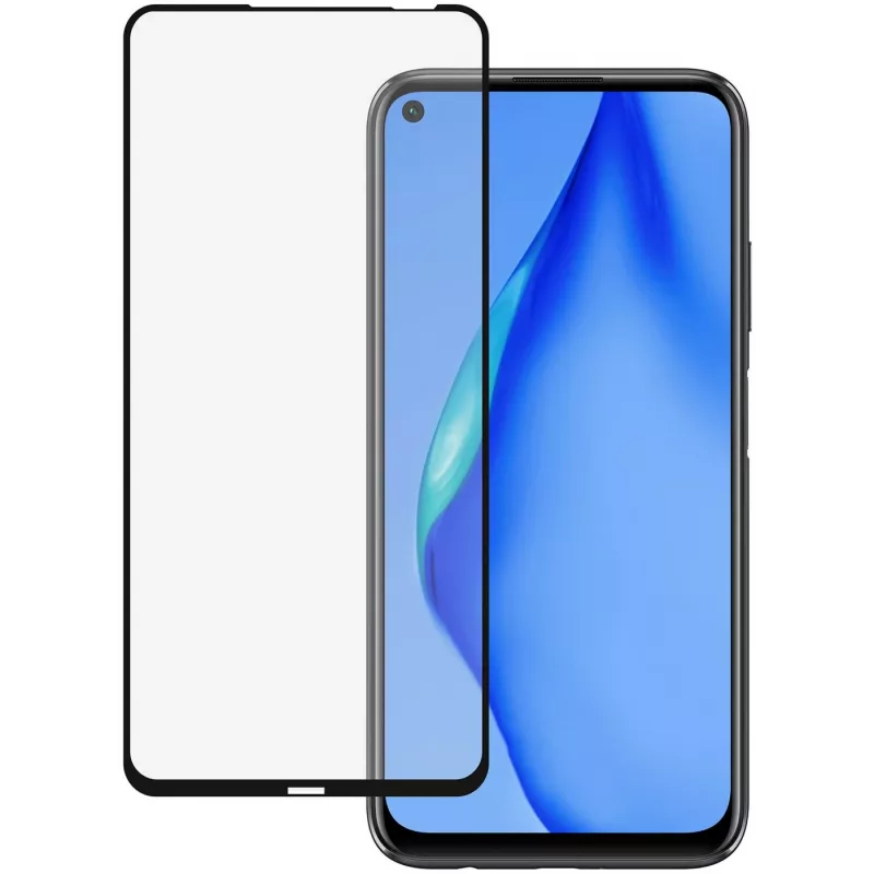 iLike Huawei P40 Lite 2.5D Black Frame Full Glue Tempered Glass Screen Protector