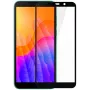 iLike Huawei Y5p 2.5D lenktais kraštais grūdinto stiklo ekrano apsauga - juodas rėmelis, pilni klijai