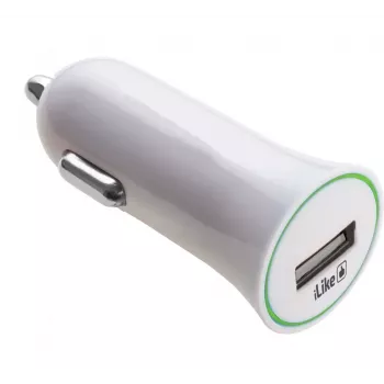 iLike ICC01 White Car Charger with 1 USB-A Port, 5W