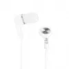 iLike IEA01WH Laidinės ausinės su mikrofonu ir valdymo pulteliu, 3,5 mm lizdas, balta