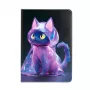 iLike iPad 10.2 / 10.5 Folio dėklas su katės dizainu, violetinis