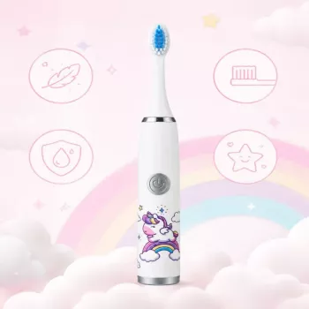 iLike Kids W3 Electric Toothbrush (Battery-Powered) +3 Attachments White