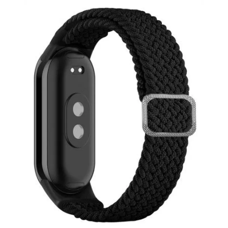 iLike Mi Band 8 apyrankė iš pintos medžiagos juoda
