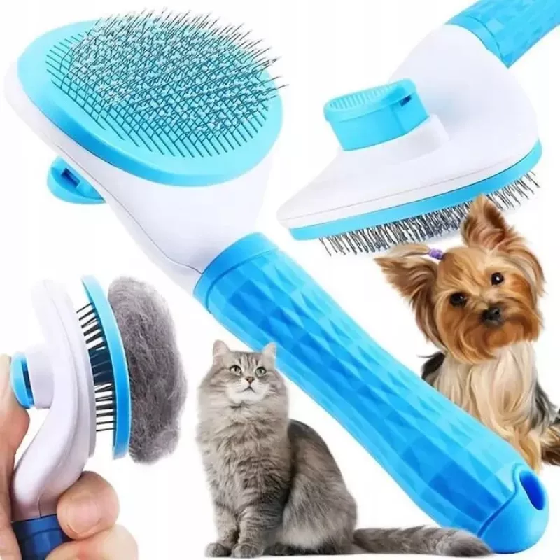 iLike Pet Smart Pet Comb šunims ir katėms, minkštas silikoninis šepetys kailio šalinimui, 15–25 mm kailiui
