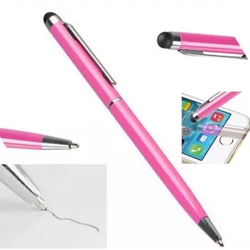 iLike PN1 Universal 2-in-1 talpinis rašiklis su tušinuku, skirtas išmaniesiems telefonams ir planšetiniams kompiuteriams - rožinė