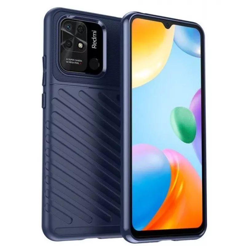 iLike Redmi 10C / Poco C40 Dėklas Lankstus Šarvuotas Dangtelis Mėlynas