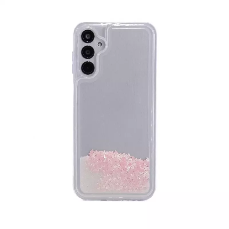 iLike Samsung Galaxy A14 5G Silikoninis Dėklas Vandens Blizgučiai Rožinis