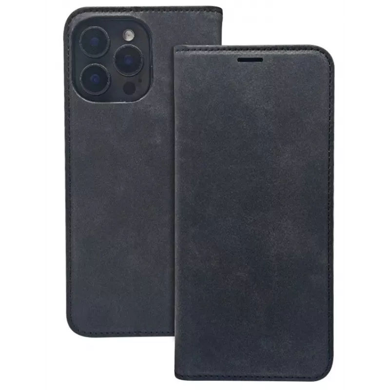 iLike Samsung Galaxy A15 4G / A15 5G Smart Suede Case Black