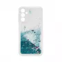 iLike Samsung Galaxy A15 silikoninis dėklas su vandens blizgučiais, mėlynas