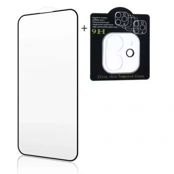 iLike Samsung Galaxy A16 X2 Super Set 2,5D lenkto krašto pilno ekrano grūdintas stiklas + fotoaparato stikliukas