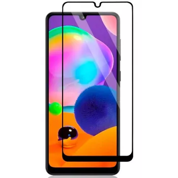 iLike Samsung Galaxy A31 2.5D Black Frame Full Glue Tempered Glass Screen Protector
