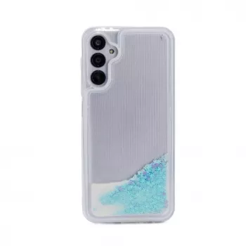 iLike Samsung Galaxy A34 5G Silikoninis Dėklas Vandens Blizgučiai Mėlyna