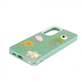 iLike Samsung Galaxy A35 Epoxy Cartoon Cover Light Green
