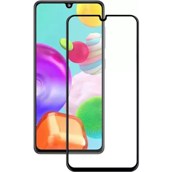 iLike Samsung Galaxy A41 2.5D juodas rėmelis pilni klijai grūdinto stiklo ekrano apsauga