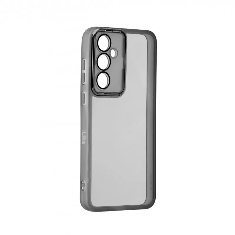 iLike Samsung Galaxy A55 Skaidrus Dėklas su Kameros Apsauga Juodas