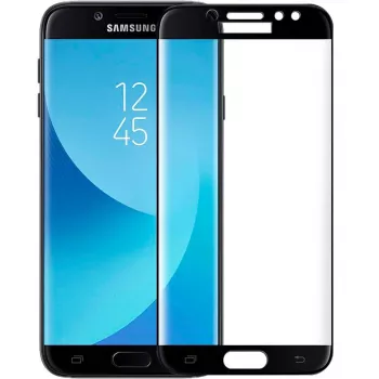 iLike Samsung Galaxy J5 (2017) J530 5D lenktų kraštų grūdinto stiklo ekrano apsauga juoda