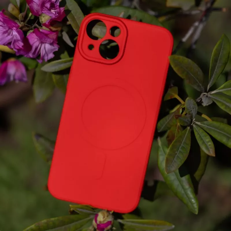 iLike Simple Color Mag Case, skirtas Samsung Galaxy A57 5G, raudonas