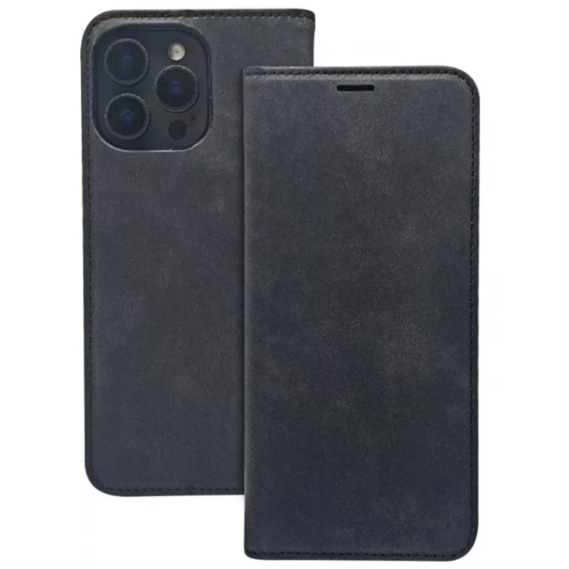 iLike Smart Suede Case, skirtas Samsung Galaxy A35 5G - Juoda