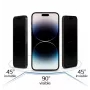iLike Grūdinto stiklo privatumo ekrano apsauga, skirta Samsung Galaxy S25 / S24 - 9H, 2 krypčių privatumas, juoda